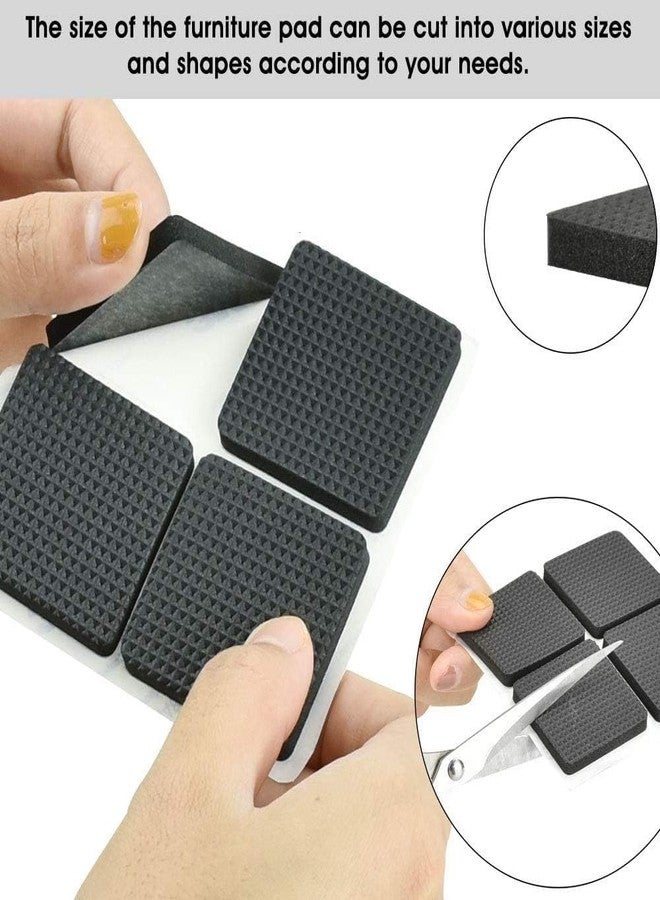 KPS Furniture Protection Square Cushion | Non Slip Anti Skid Scratch Proof Pad | Bumper Floor Noise Insulation Leg Guard | Rubber Table/Sofa Pad (Set of 32 PCs,Multicolor) - Image 3